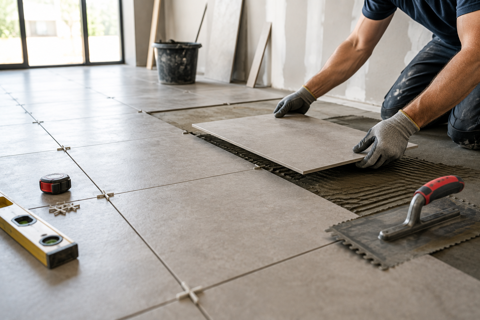 Prix pose carrelage Lyon 2026 : tarifs artisans par surface