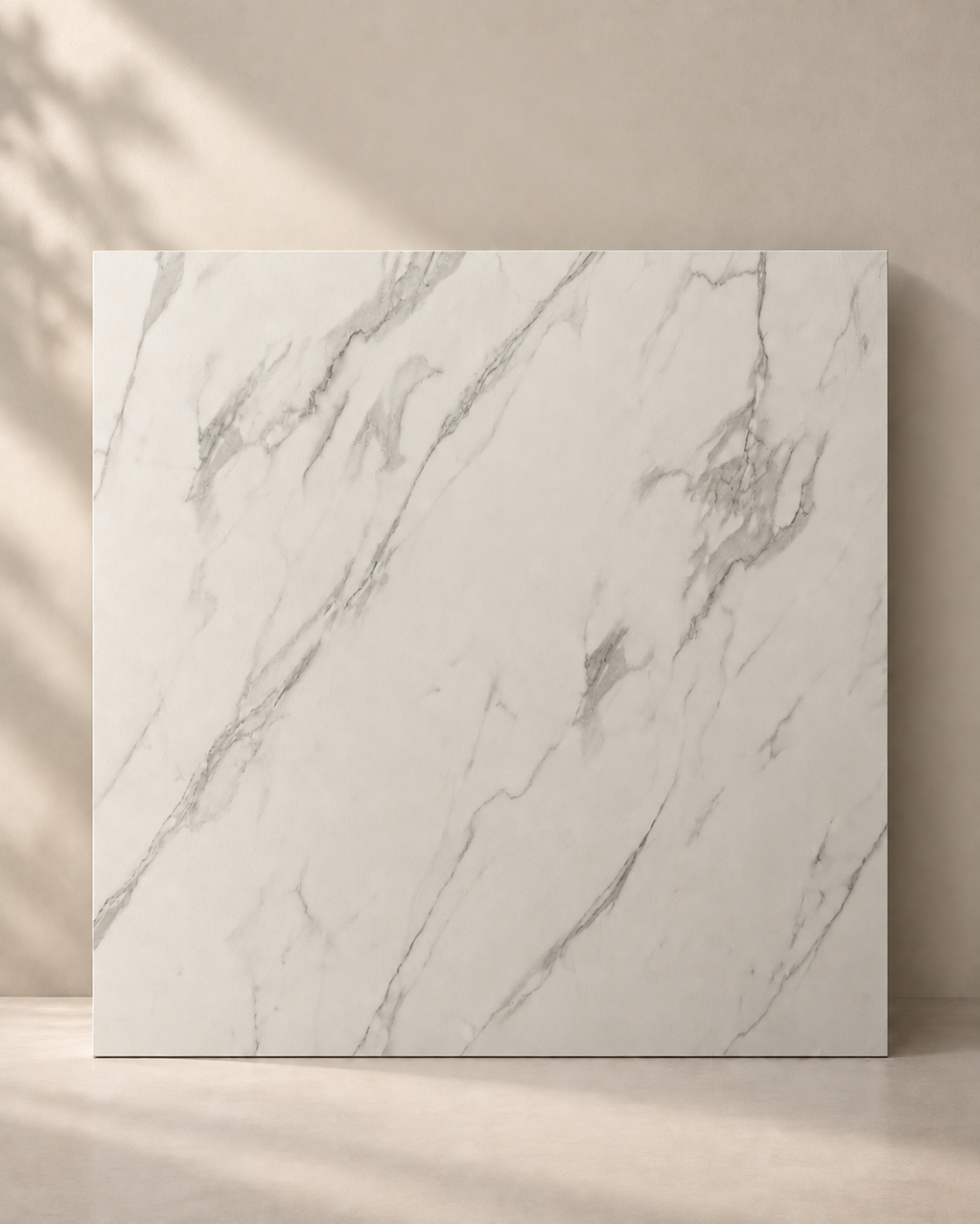 Imperial White 100×100 cm : le grès cérame effet marbre