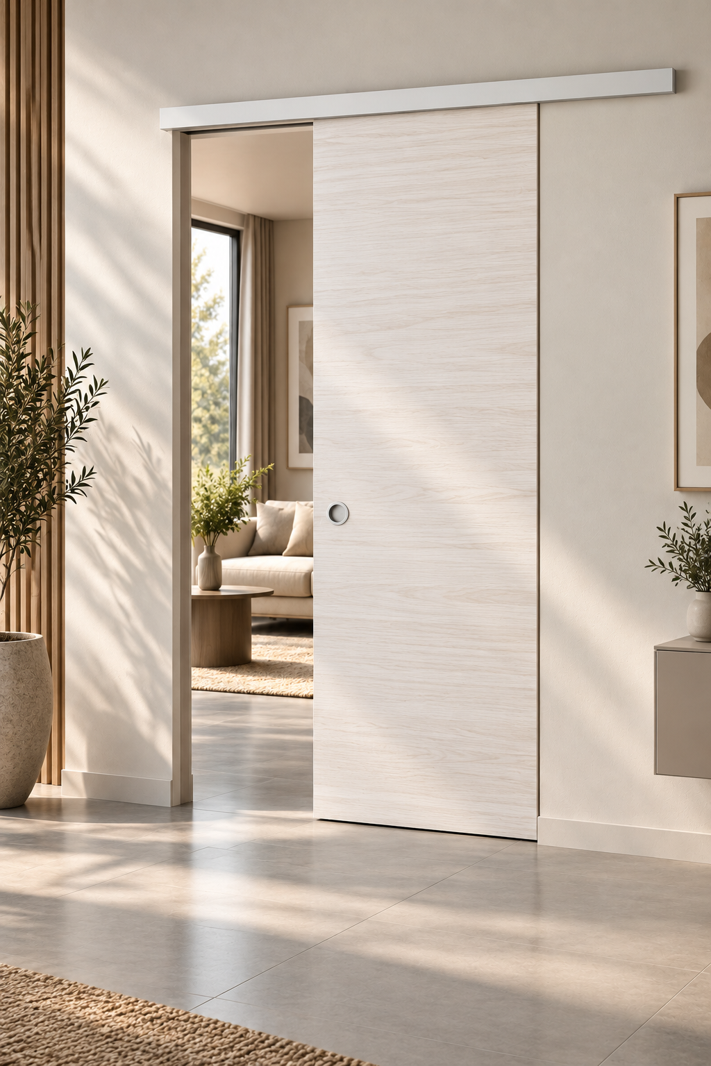 Porte 83 cm Latté galandage