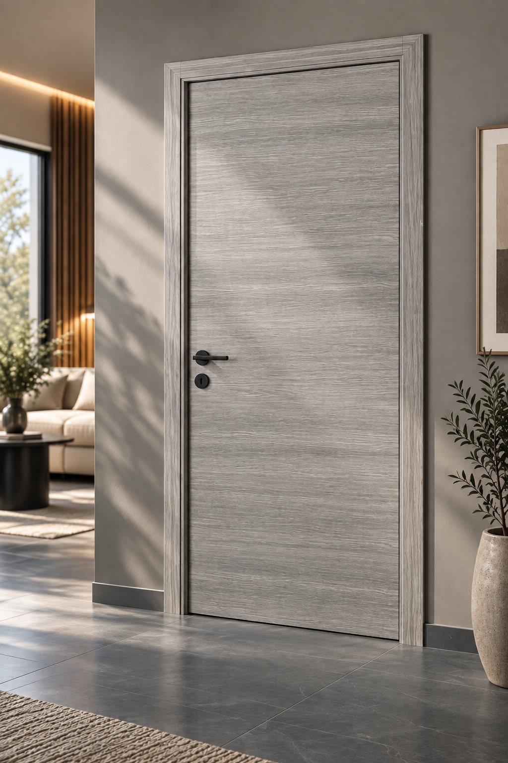 Porte 73 cm Gris foncé battant