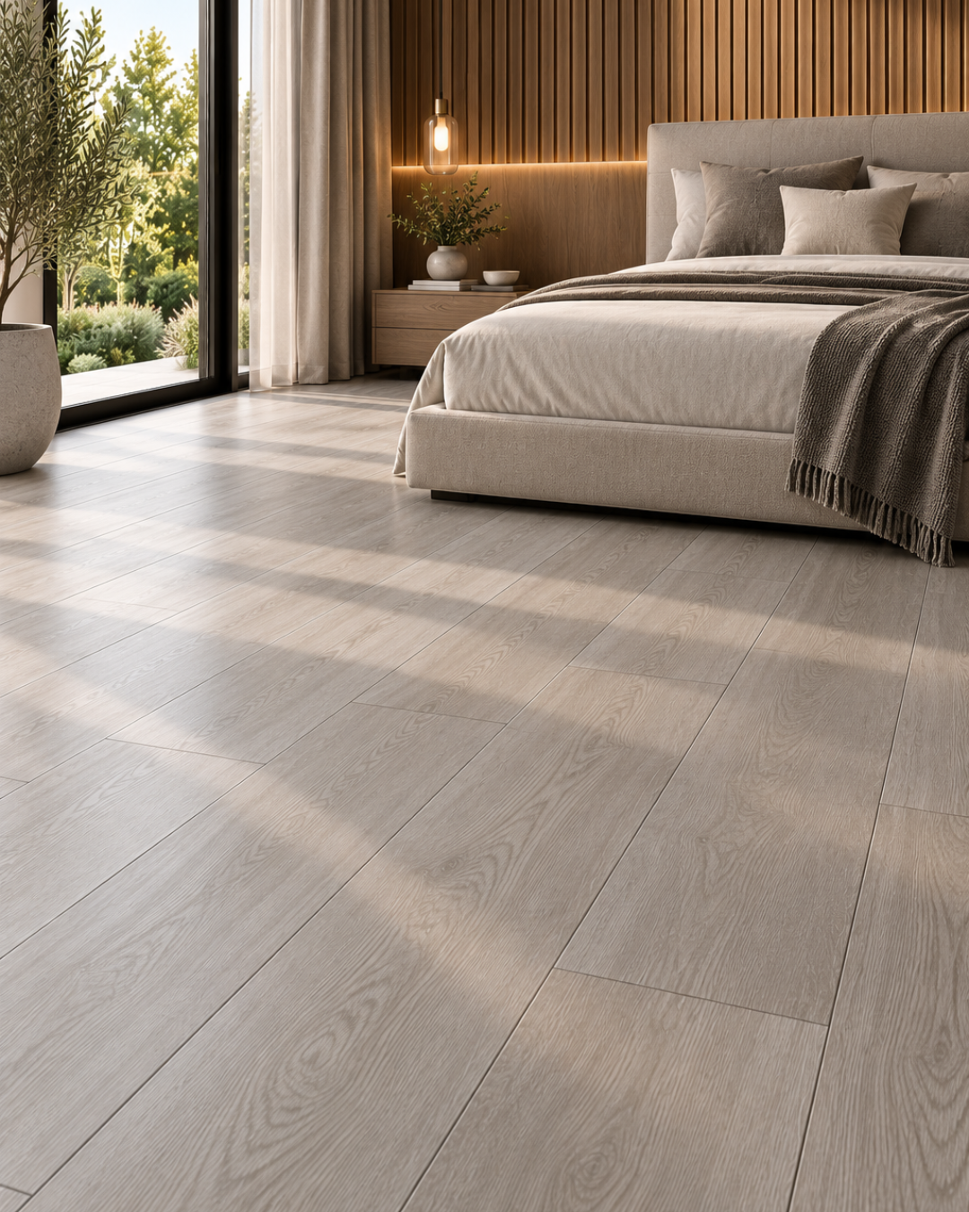 Carrelage Nordby Grey dans une chambre contemporaine